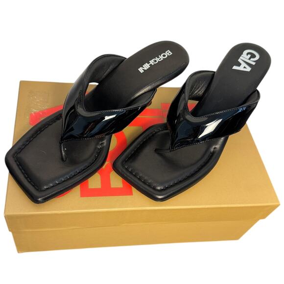 Gia Borghini Shoes - NWT Gia Borghini Gia 6 Leather Thong Sandal Kitten Heels